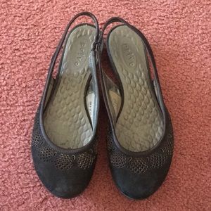 Privo Black Slingback Flats